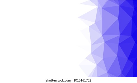 Creative Poligonal Triangle White Blue Background with copyspace on it. Low Poly Design. Light Copy Space  Color Pattern.