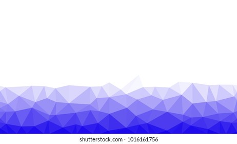Creative Poligonal Triangle White Blue Background with copyspace on it. Low Poly Design. Light Copy Space  Color Pattern.