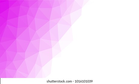 Creative Poligonal Triangle White Purple Background with copyspace on it. Low Poly Design. Dark Copy Space  Color Pattern.