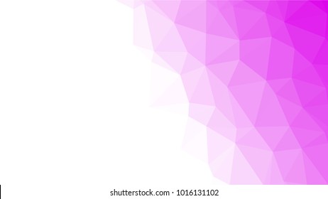 Creative Poligonal Triangle White Purple Background with copyspace on it. Low Poly Design. Dark Copy Space  Color Pattern.