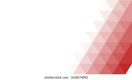 Creative Poligonal Triangle White Red Background with copyspace on it. Low Poly Design. Light Copy Space  Color Pattern.