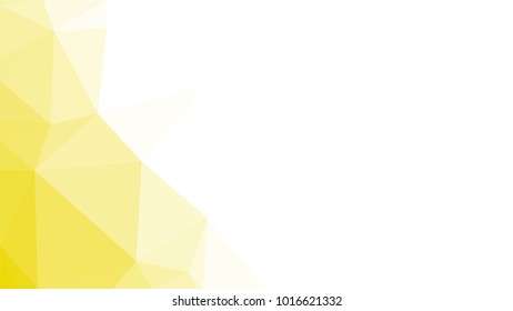 Creative Poligonal Triangle White Yellow Background with copyspace on it. Low Poly Design. Light Copy Space  Color Pattern.