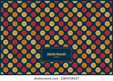creative polka dot pattern with vintage colorful style
