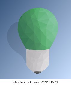 Creative poly light bulb. Abstract and modern polygonal design.