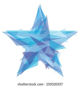 Creative polygon star | 23 February Russian symbol for business design