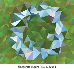 Creative polygonal abstract background. Low poly crystal pattern. Design with triangles. Vector clip art.