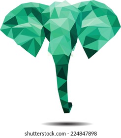 Creative polygonal elephant/Polygonal elephant/Vector