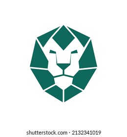 creative polygonal geometric lion logo vector symbol