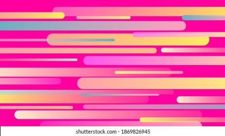 Colores de arte pop creativo pincel trazos estilo cómic ilustración vectorial fondo. Diseño vectorial con revestimiento colorido de colores vivos de los años 90 color púrpura, amarillo, rosa y azul pintado patrón de líneas horiozntales