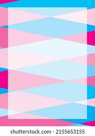 Creativo pop azul y rosa bloque de color de rhombus superposición de afiches fondo vector
