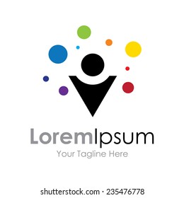 Creative pop up colorful ideas concept elements icon logo