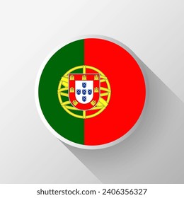 Creative Portugal Flag Circle Badge