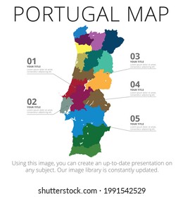 Creative Portugal map ,vector file
