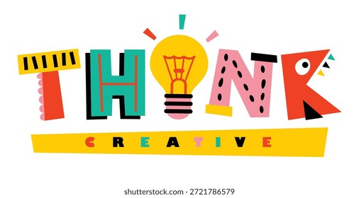 Illustration für kreatives und positives Denken