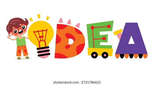 Illustration für kreatives und positives Denken