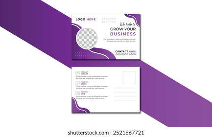 Diseño creativo de la tarjeta postal para los negocios.