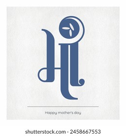 Diseño en Gujarati Arte caligráfico. eng significa Día de la Madre