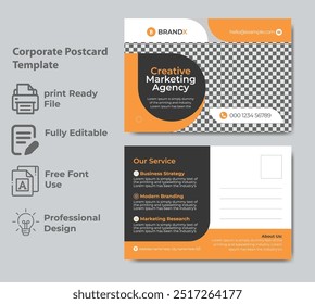 Modelo corporativo de design de cartão postal criativo