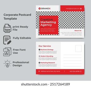 Modelo corporativo de design de cartão postal criativo