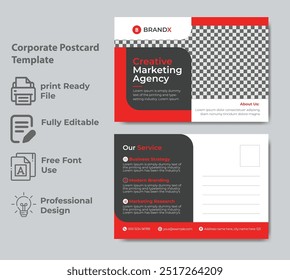 Modelo corporativo de design de cartão postal criativo