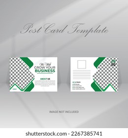 Creative postcard design template for a business