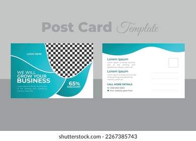 Plantilla de diseño de postales creativas para un negocio