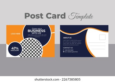 Plantilla de diseño de postales creativas para un negocio