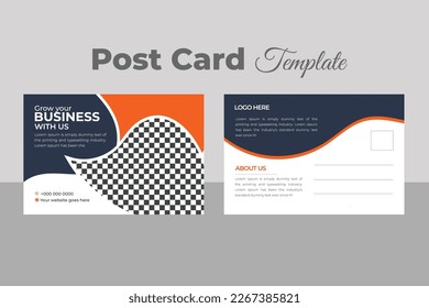 Creative postcard design template for a business