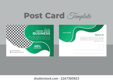 Plantilla de diseño de postales creativas para un negocio
