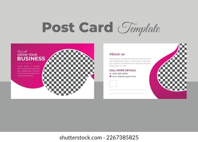 Plantilla de diseño de postales creativas para un negocio