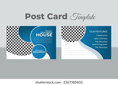 Creative postcard design template for a business