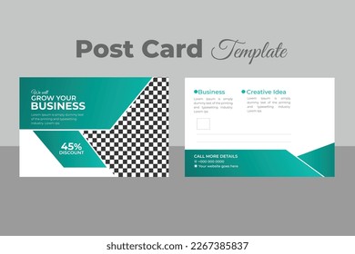 Creative postcard design template for a business