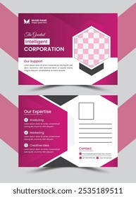 Creative postcard design template. Corporate Business Postcard Template Design, Simple and Clean Modern Minimal Postcard Template, Business Postcard Layout