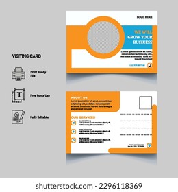 Creative postcard design template vector and free