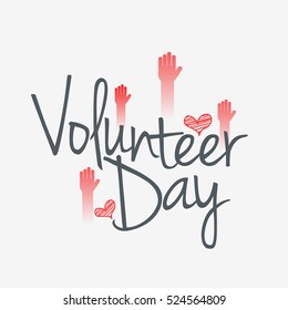 Creative poster or banner concept of international volunteer day.