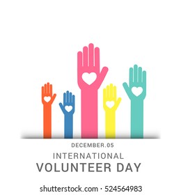 Creative Poster Or Banner Concept Of International Volunteer Day.