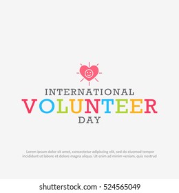 Creative Poster Or Banner Concept Of International Volunteer Day.