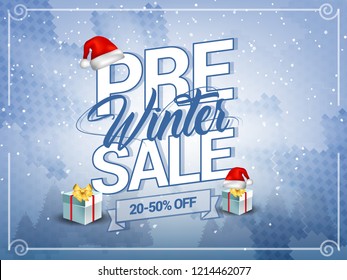 Creative poster banner design for Christmas and holiday, big winter sale,  