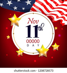 Creative poster banner design for veterans day. Honoring all who served. November 11