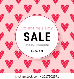 Creative Poster, Banner or Flyer design of Sale. Happy Valentine's Day celebration. Saint Valentine's day concept