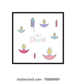 Creative poster, banner or flyer design of Diwali for Indian Festival of Lights, Happy Diwali.