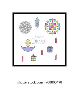 Creative poster, banner or flyer design of Diwali for Indian Festival of Lights, Happy Diwali.