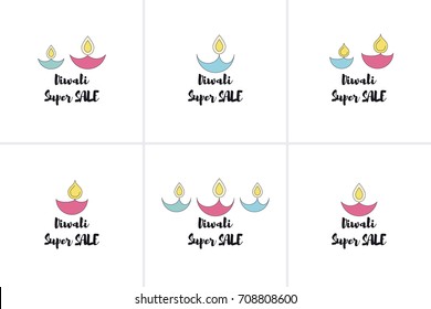 Creative poster, banner or flyer design of Diwali Sale for Indian Festival of Lights, Happy Diwali.