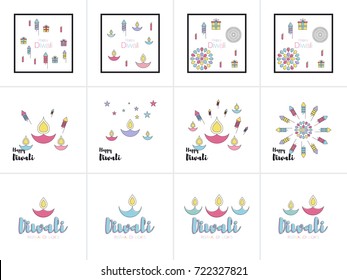 Creative poster, banner or flyer design of Diwali for Indian Festival of Lights, Happy Diwali.