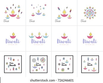 Creative poster, banner or flyer design of Diwali for Indian Festival of Lights, Happy Diwali.