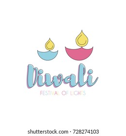 Creative poster, banner or flyer design of Diwali for Indian Festival of Lights, Happy Diwali.