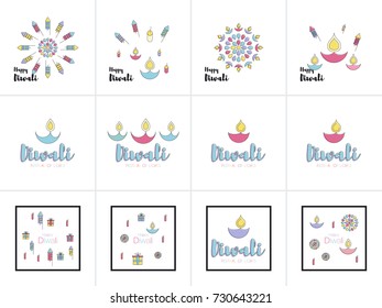 Creative poster, banner or flyer design of Diwali for Indian Festival of Lights, Happy Diwali.