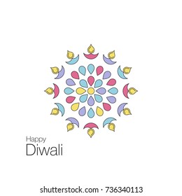 Creative poster, banner or flyer design of Diwali for Indian Festival of Lights, Happy Diwali.