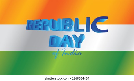 Creative Poster, Banner or Flyer for Republic Day of India 26 January celebration with modern design