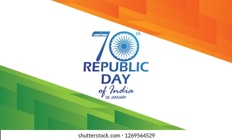 Creative Poster, Banner or Flyer for Republic Day of India 26 January celebration with modern design